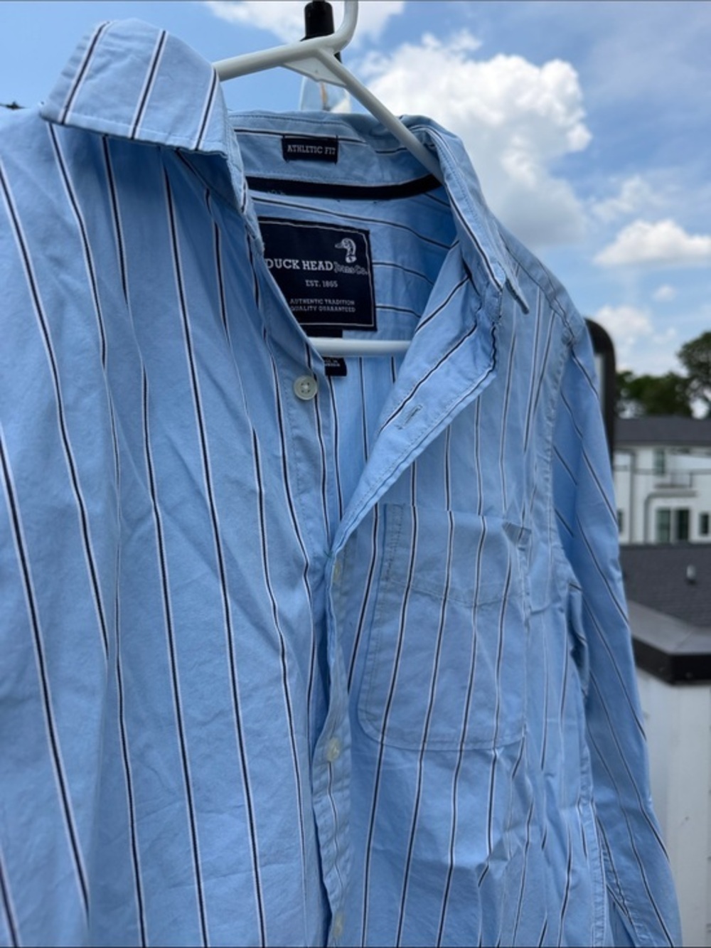 NWOT Duck Head Blue Striped Men's Shirt